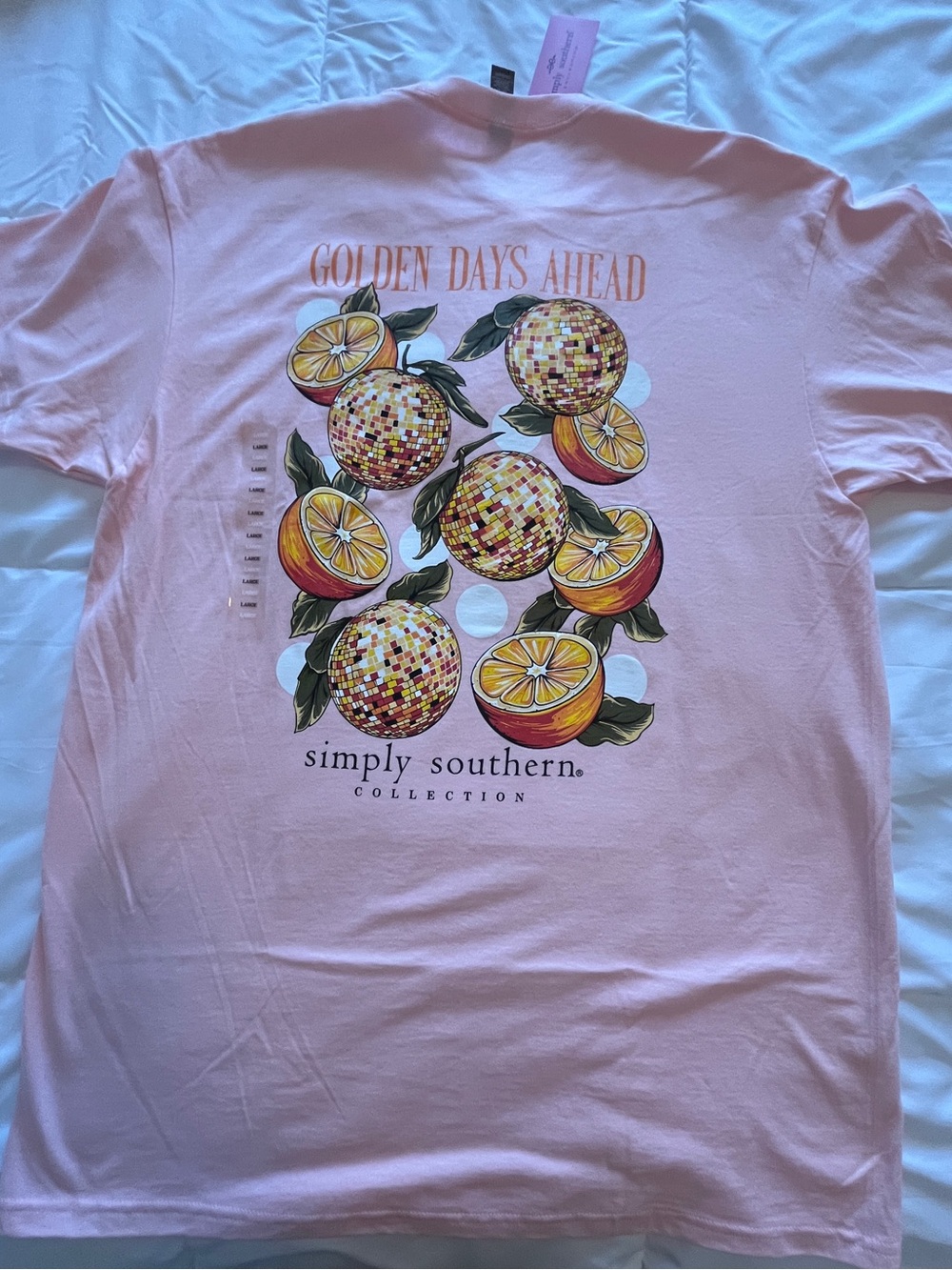 Simply Southern “Golden Days Ahead” Light Peach. Size Large